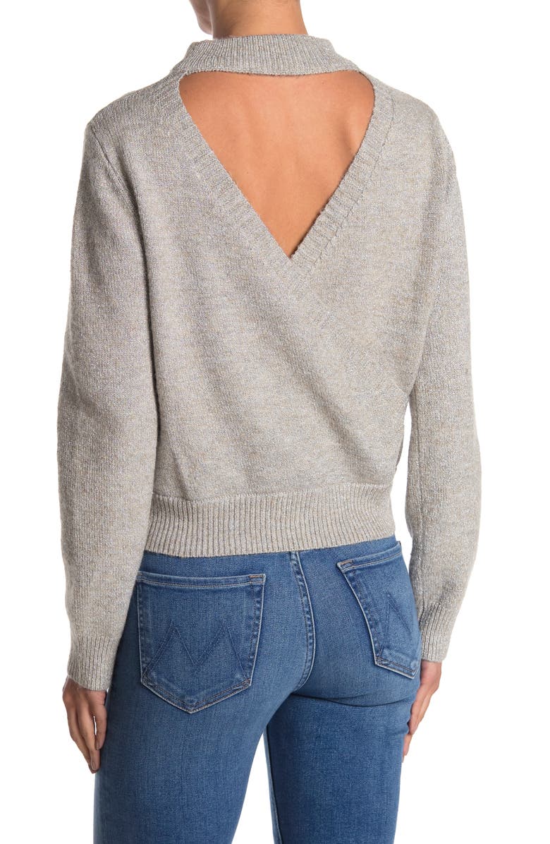 ASTR the Label Cutout Back Sweater, Alternate, color, 
