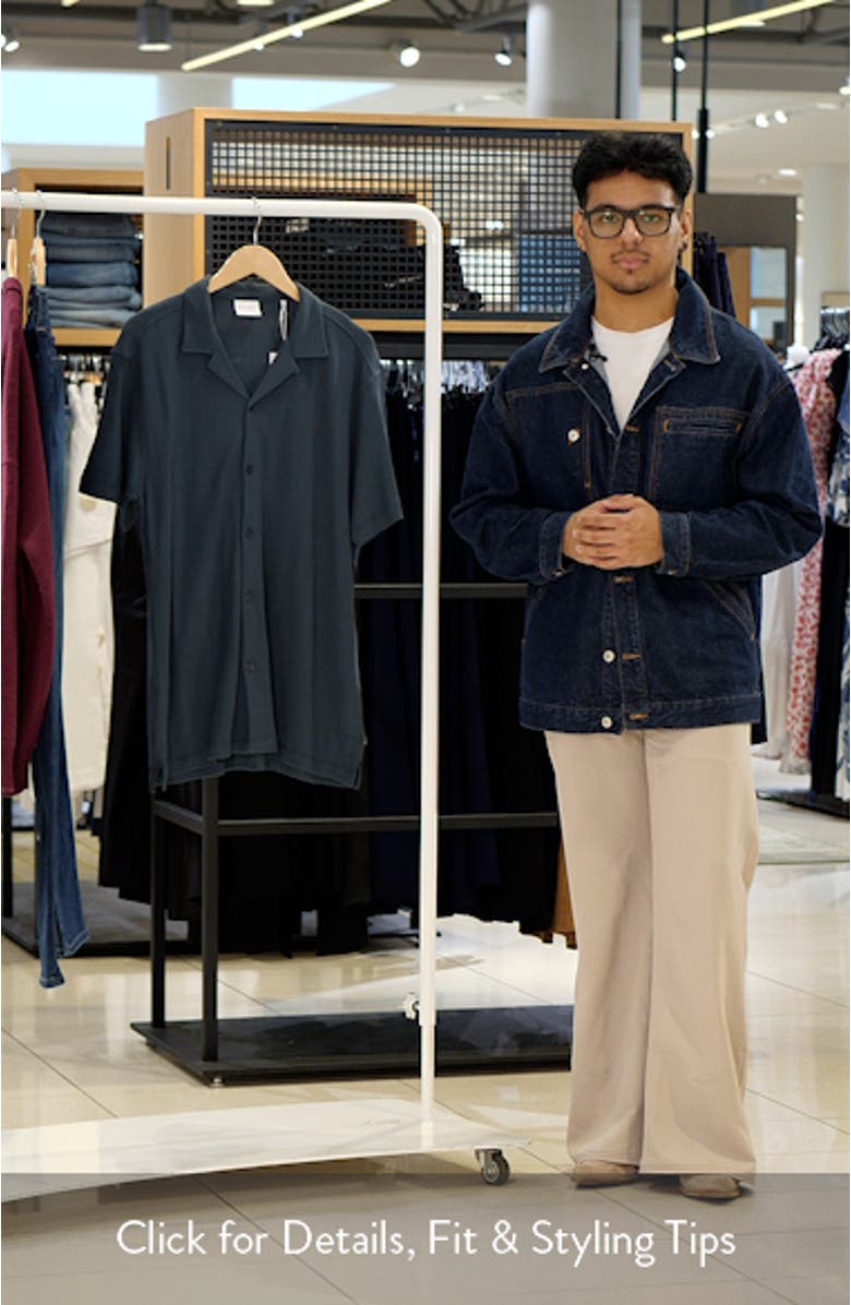 Burke Ribbed Knit Camp Shirt, sales video thumbnail