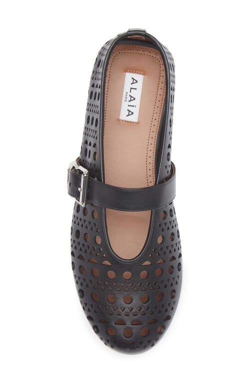 Alaïa Eyelet Detail Suede Ballerina Flats In Multi