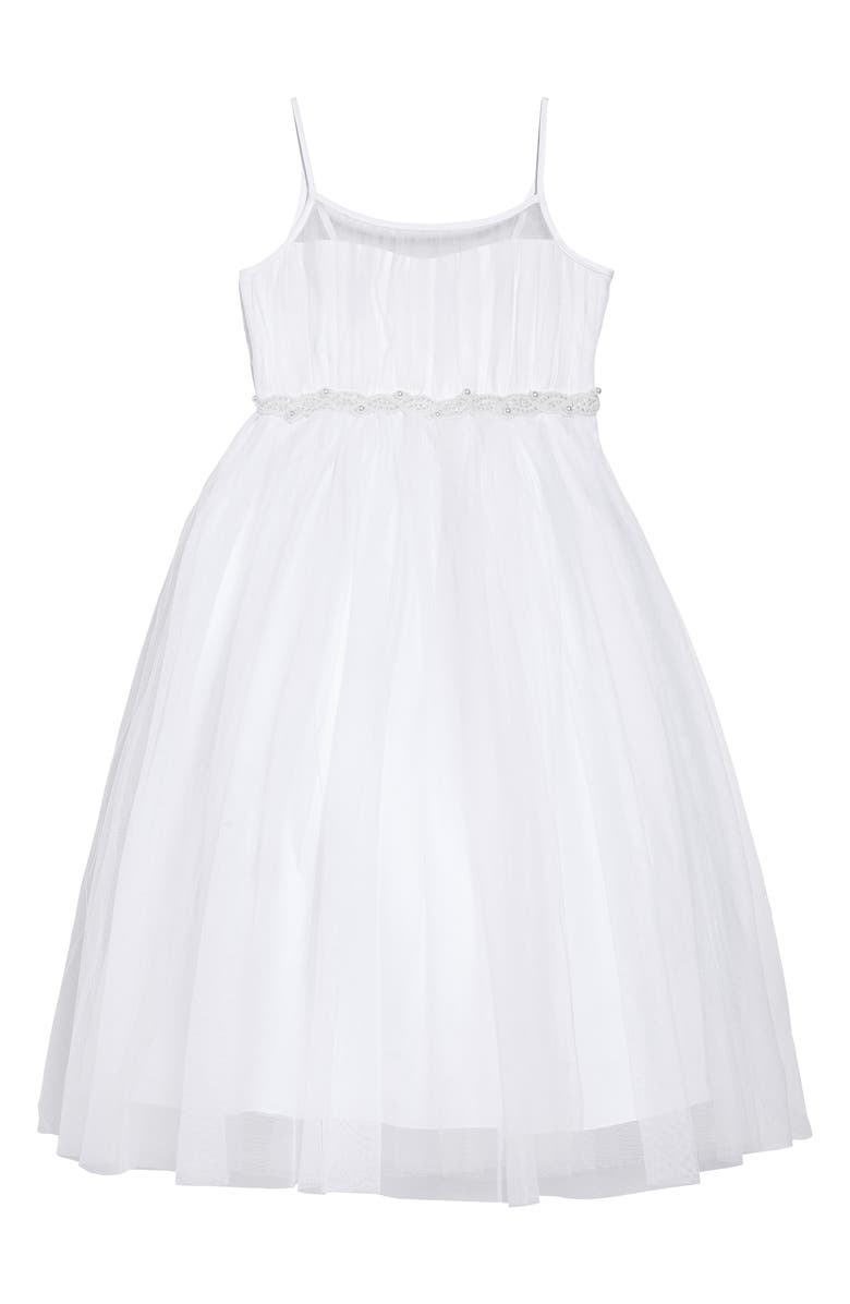 GERSON & GERSON Iris & Ivy Beaded Tulle First Communion Dress & Bolero Jacket Set, Alternate, color, 