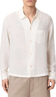 AllSaints Bale Cotton & Lyocell Button-Up Shirt
