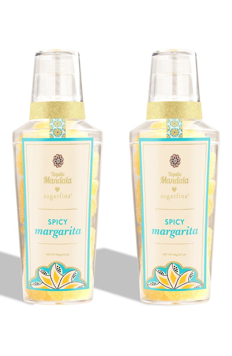 sugarfina x Tequila Mandala Set of 2 Spicy Margarita Gummy Bottles, Main, color,