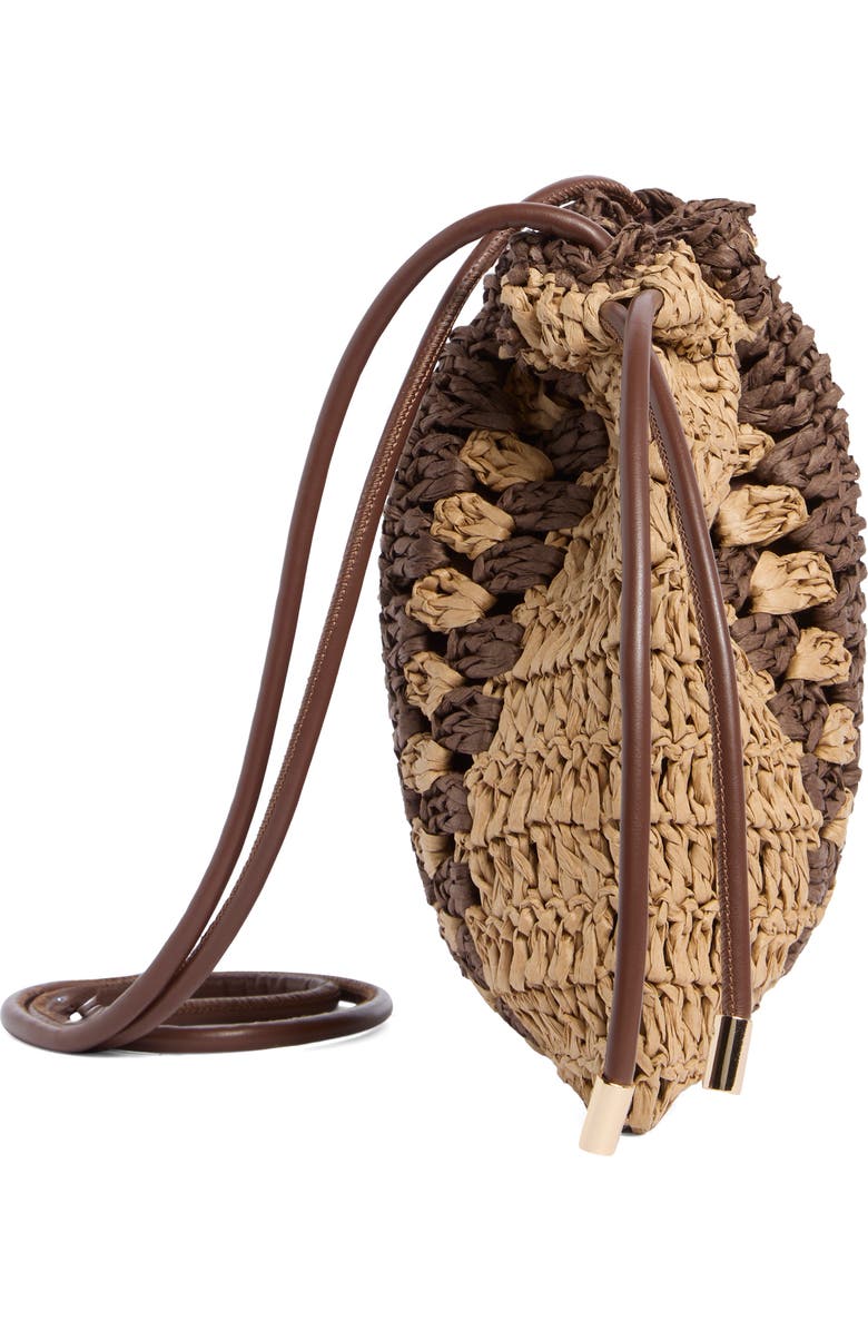 Collection XIIX Straw Bucket Bag, Alternate, color, Brown Natural