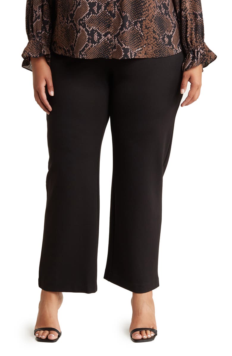 T Tahari Pull-On Ponte Wide Leg Pants, Main, color,