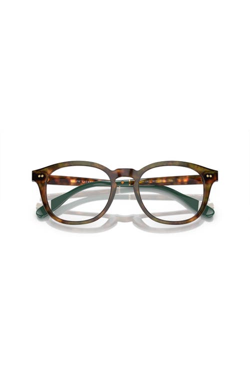 Polo Ralph Lauren 52mm Square Optical Glasses In Brown