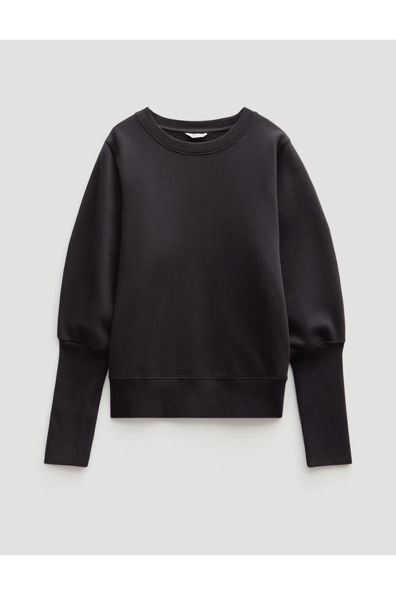 Puff Sleeve Sweatshirt, Alternate, color, Black