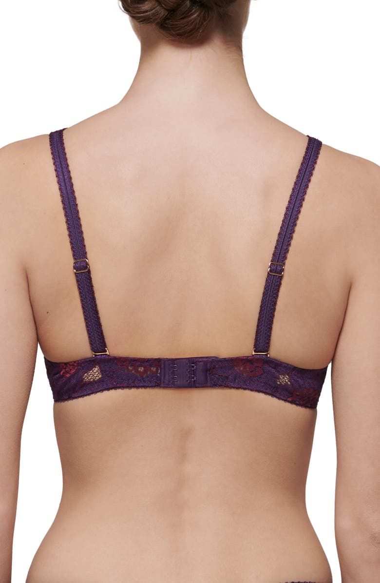 Simone Perele Festive Triangle Underwire Plunge Bra, Alternate, color, Euphoria Purple