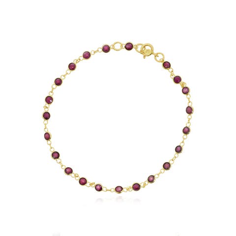 Ruby Bezel Bracelet