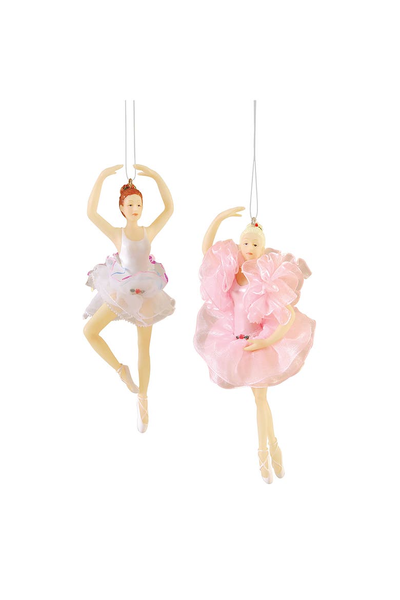 On Pointe Ballerina Ornament A/2, Main, color, White