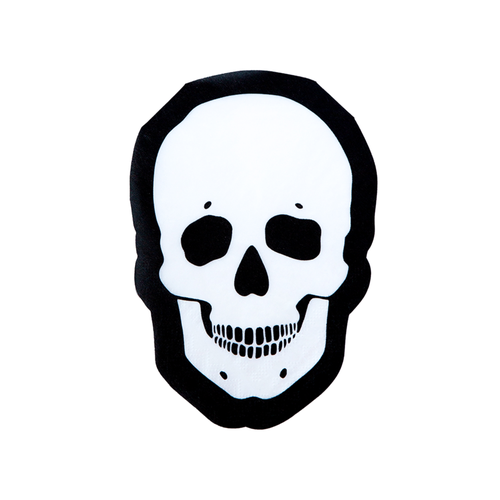 Jollity & Co . White Skull Large Napkins In Multi