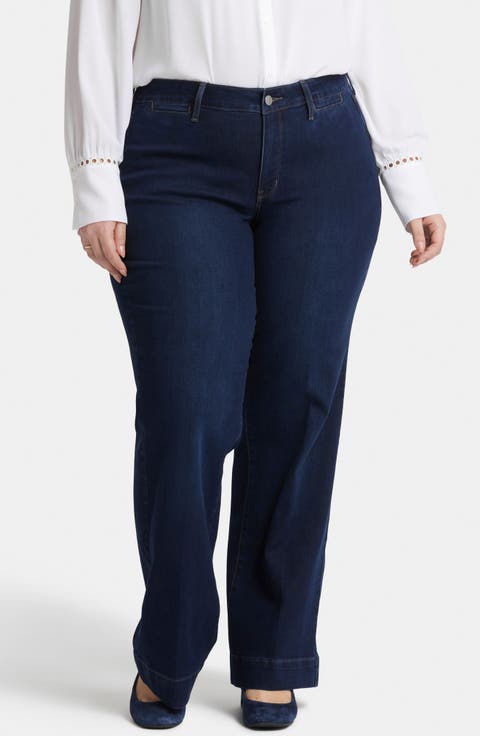 Teresa Wide Leg Trouser Jeans (Enzyme) (Plus)