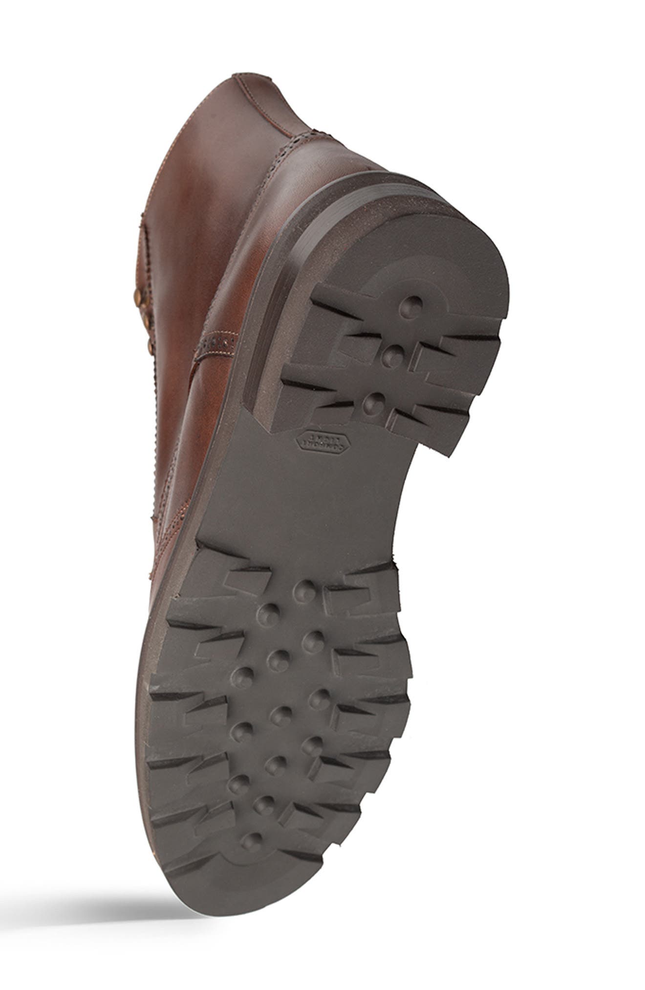 Mezlan Wingtip Lug Sole Boot, Alternate, color, Brown