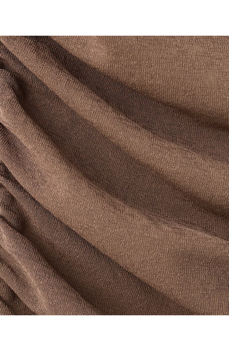 MANGO Double Layer Ruched Tank Minidress, Alternate, color, Brown