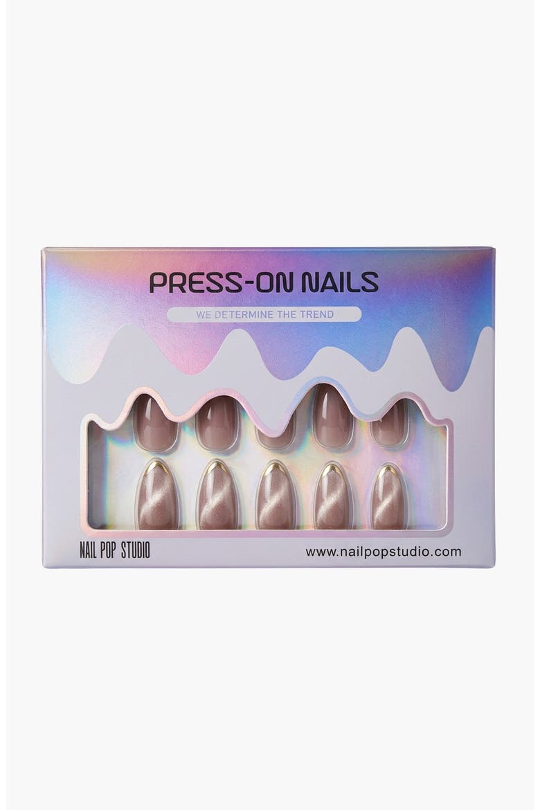 Knightshield Almond Press On Nails, Main, color, Knightshield