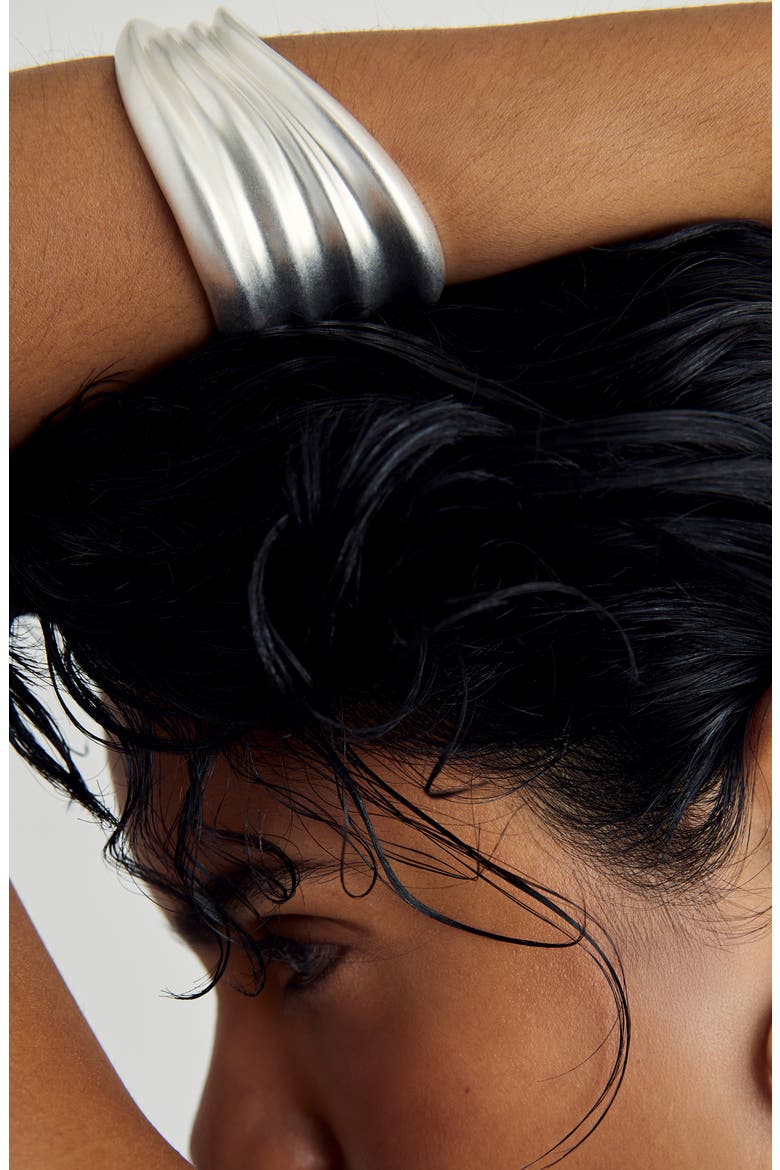 Florence Fluid Cuff Bracelet, Alternate, color, SILVER TONE