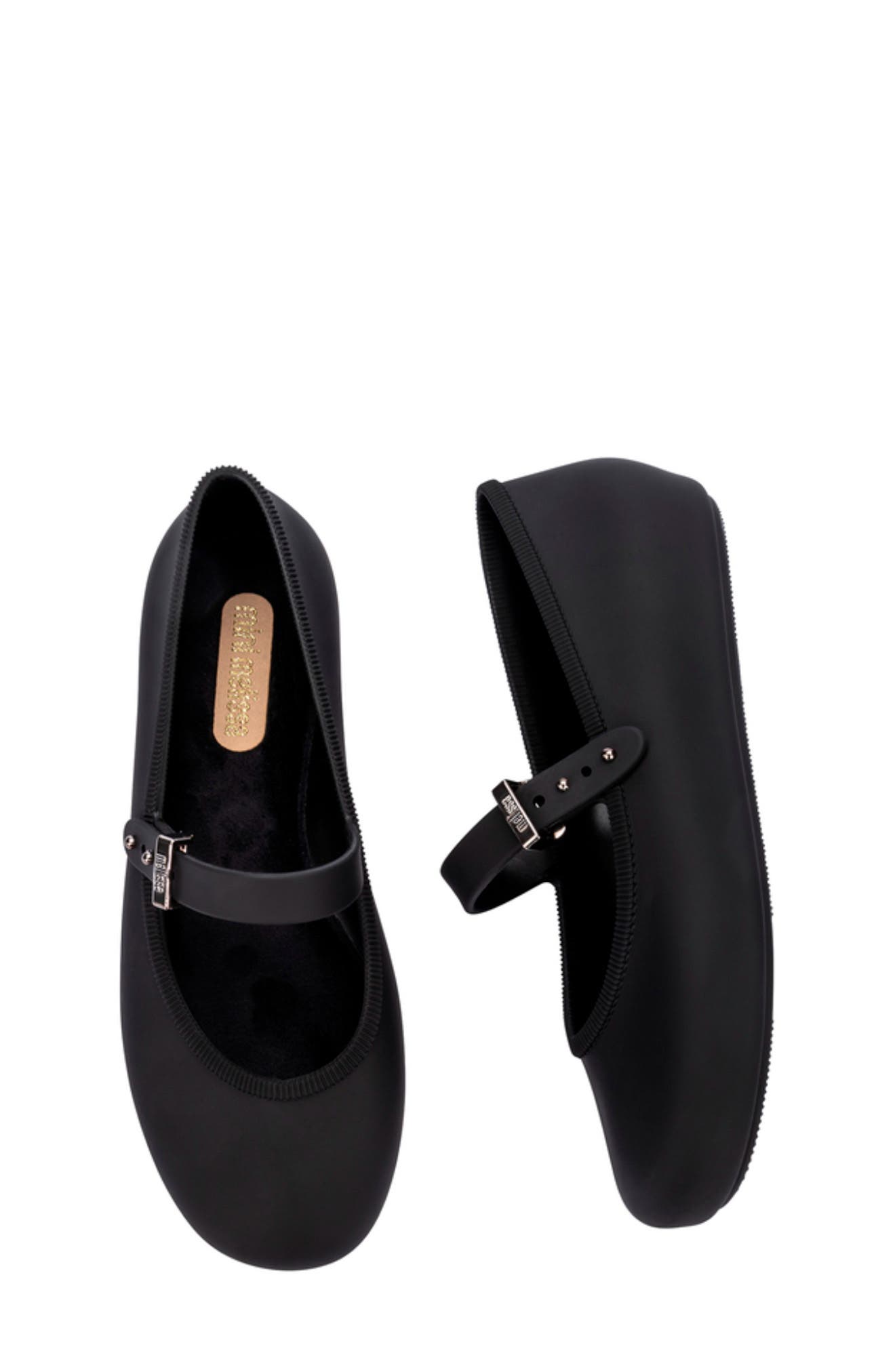 Mini Melissa Kids' Soft Ballerina Mary Jane Flat, Alternate, color, Black