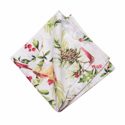 C & F Home C&f Home Ruby Cardinal Napkins Set Of 6 In White