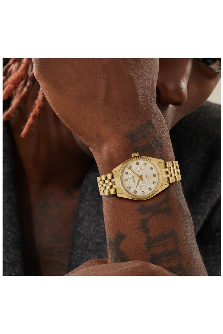 Timeless Classic Lab Grown Diamond Bracelet Watch, 31mm, Alternate, color, OAT MILK/ GOLD