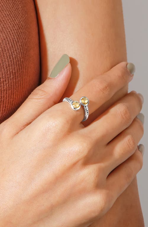 Ys Gems Sterling Silver Bypass Ring In Yellow
