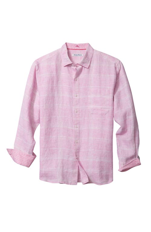 Tommy Bahama Paradiso Plaid Button-up Shirt In Pink Corsage