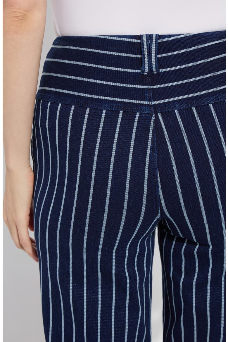 Esme Stripe Crop Wide Leg Jeans, Alternate, color, INDIGO NAUTICAL STRIPE