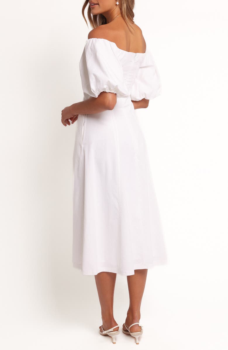 Petal & Pup Jensen Off the Shoulder Midi Dress, Alternate, color, Ivory