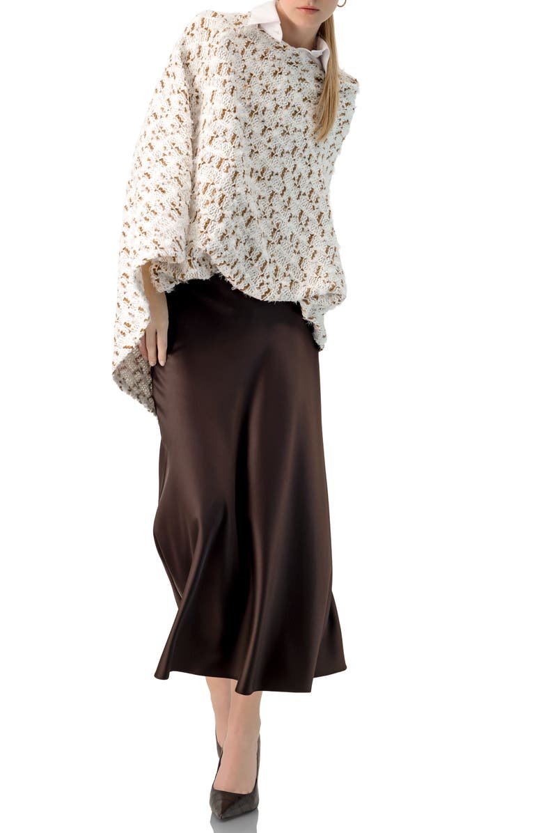 IVONNE Knitted Poncho Sweater, Alternate, color, Multicolor