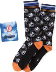 Cufflinks, Inc. Avengers Crew Socks & Lapel Pin Set