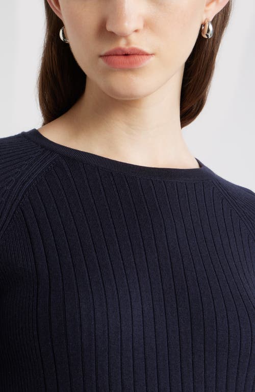 Nordstrom Rib Wool Blend Sweater In Blue