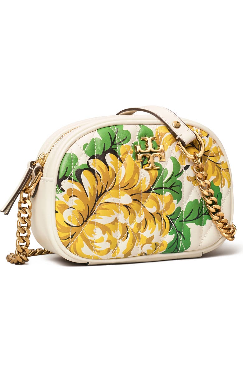 Tory Burch Kira Quilted Floral Leather Crossbody Bag, Alternate, color,