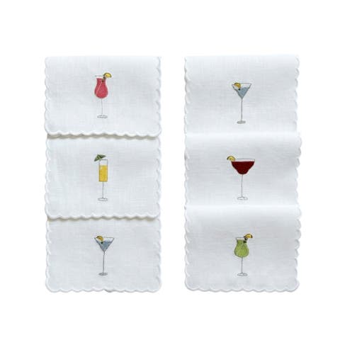 Embroidered Cocktail Napkin