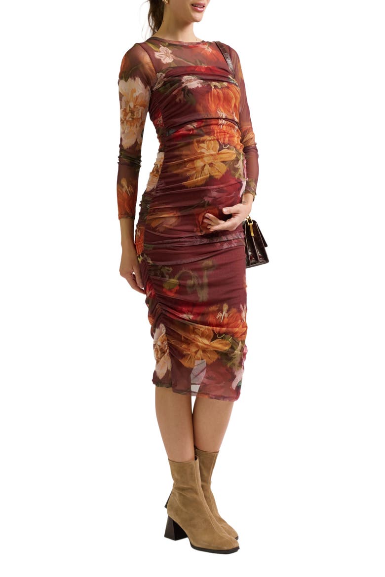 Vanessa Maternity & Nursing Dress, Main, color, Multicolor