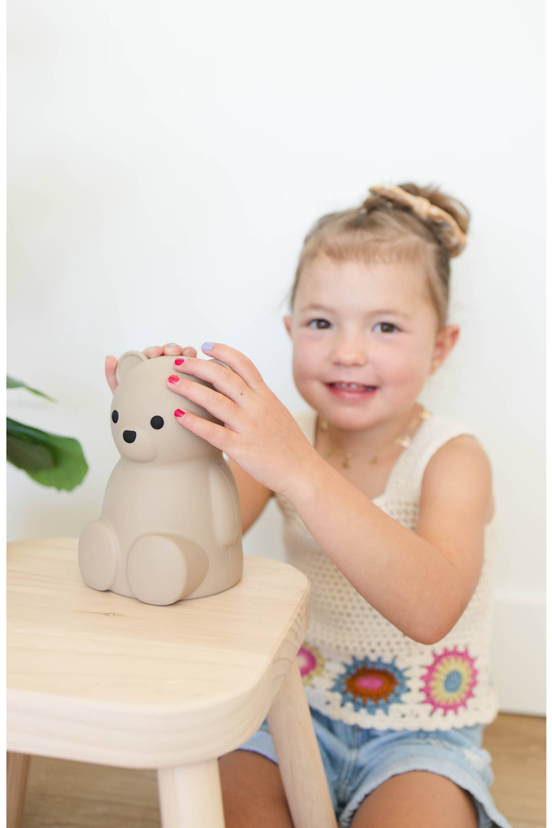 Teddy Bear Money Bank, Alternate, color, Beige