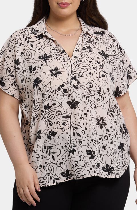 Becky Georgette Popover Top (Plus Size)
