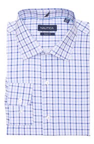 Nautica Slim Fit Check Print Dress Shirt
