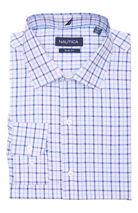 Nautica Slim Fit Check Print Dress Shirt