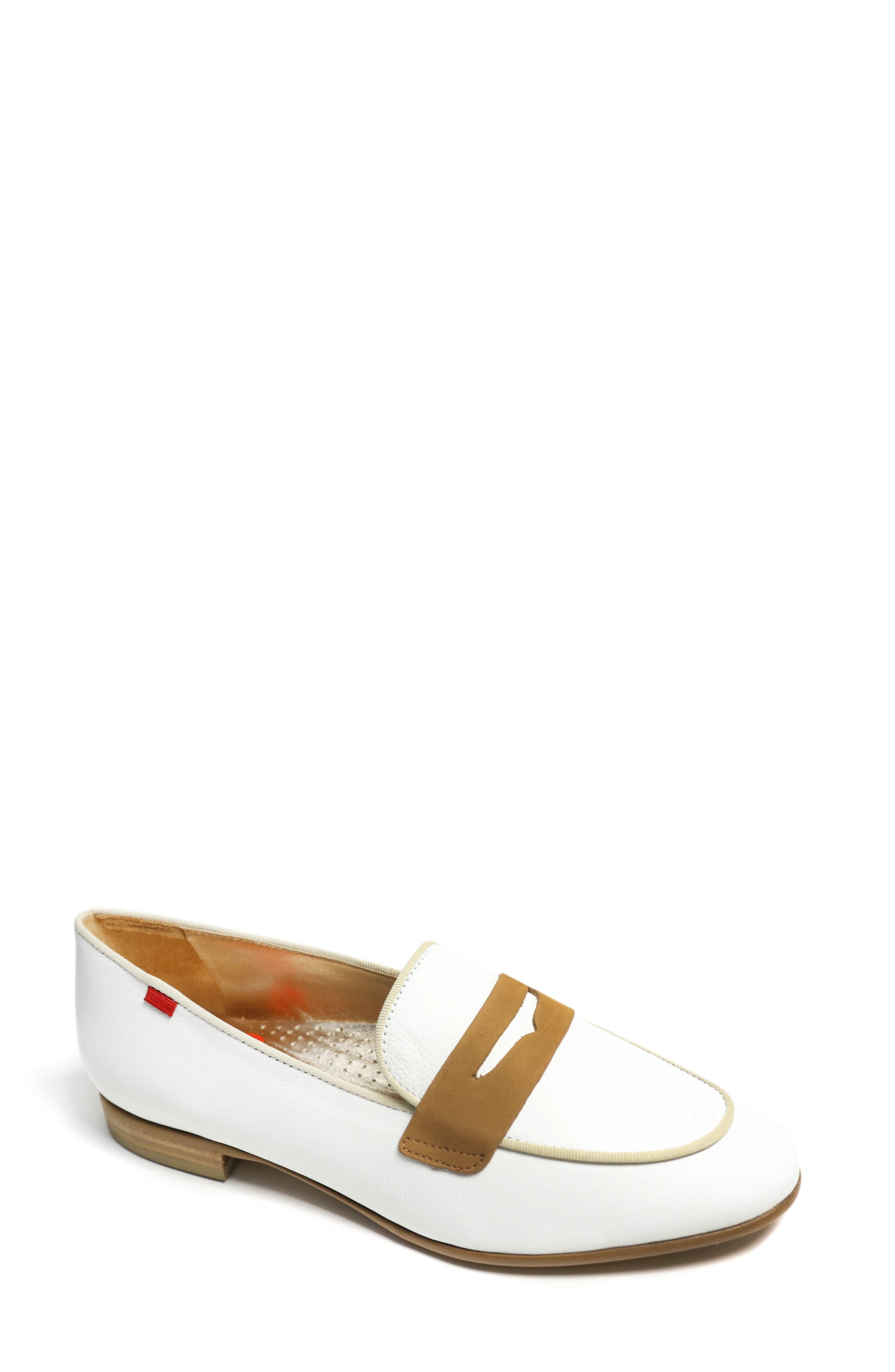 Bryant Park Penny Loafer, Main, color, WHITE SOFT