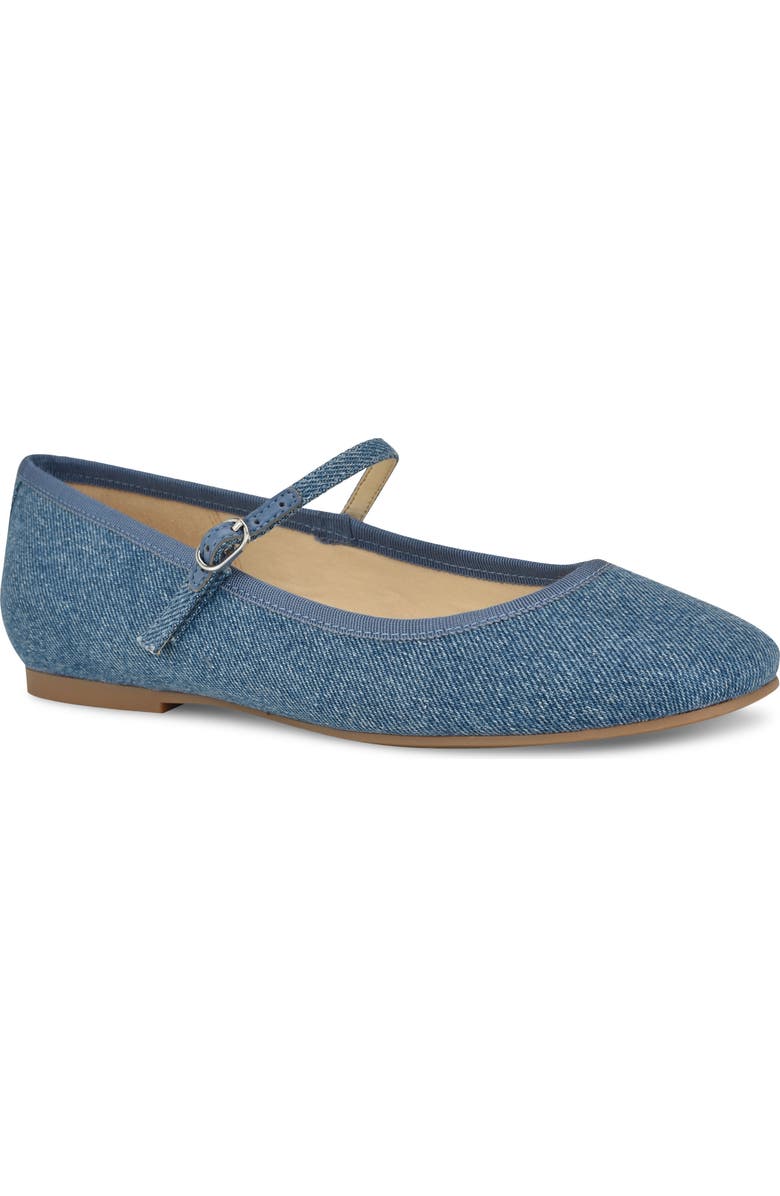 Nine West Ewind Mary Jane Flat, Main, color, Mbl01
