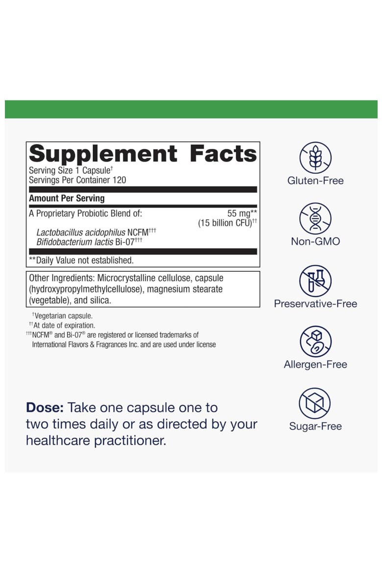 UltraFlora Balance Probiotic Shelf-Stable Daily Gut Health Supplement 120 Capsules, Alternate, color, None