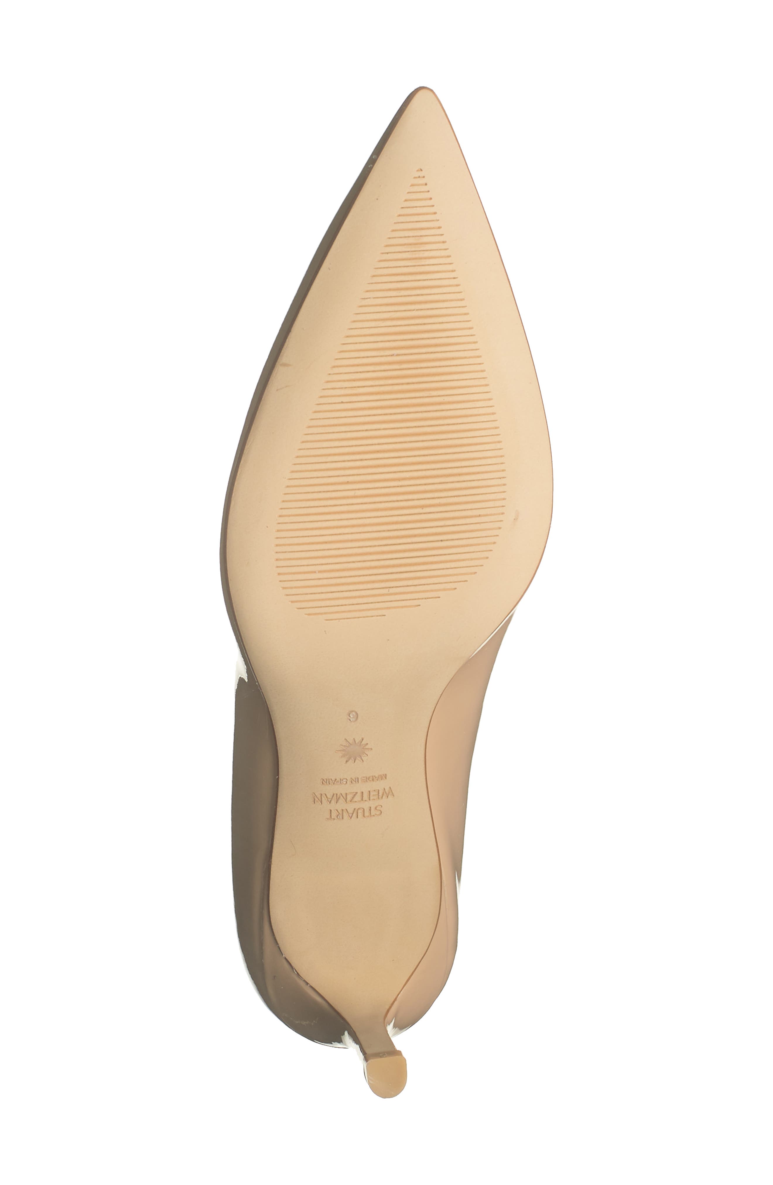 Stuart Weitzman Leigh 75 Pointed Toe Pump, Alternate, color, Golden Beige