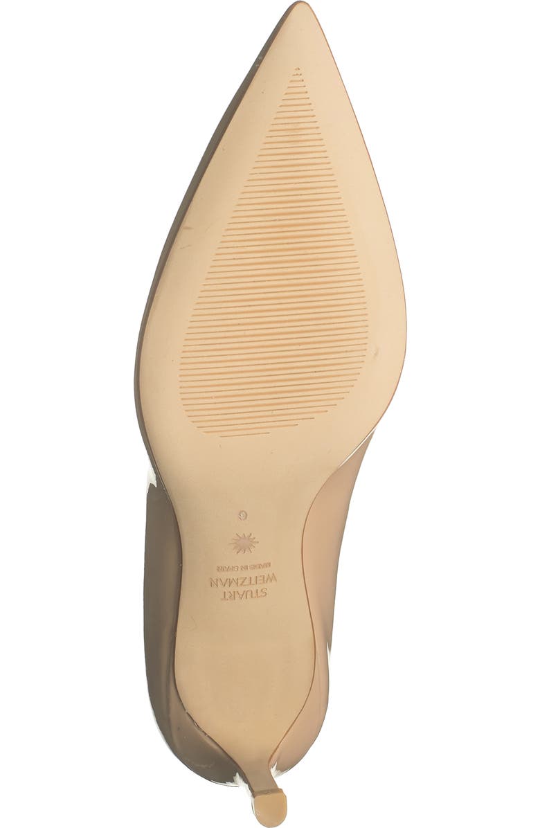 Stuart Weitzman Leigh 75 Pointed Toe Pump, Alternate, color, Golden Beige