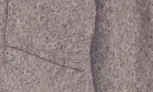 Rain And Rose Boiled Faux Shearling Crop Utility Jacket In Gray