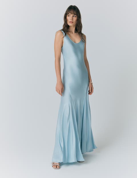 Willow Satin Maxi Sip Dress