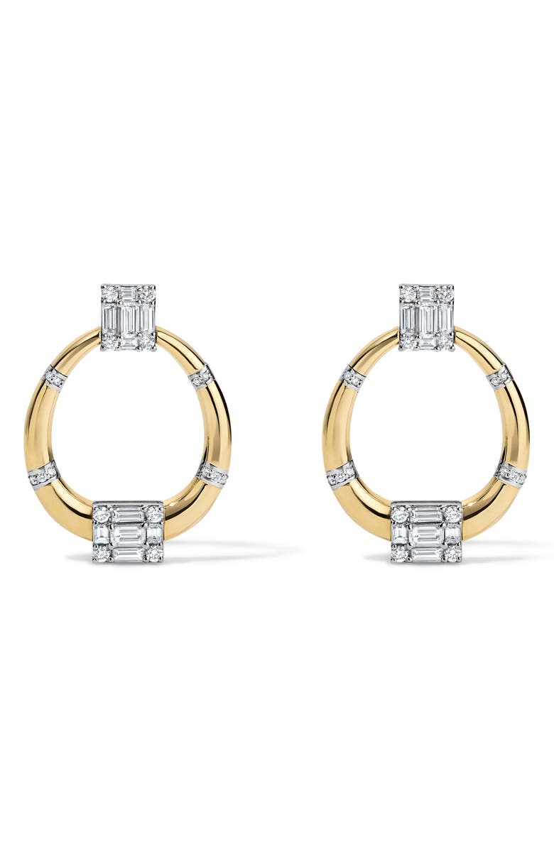 Mindi Mond Clarity Knocker Diamond Earrings, Main, color, 18K Yellow Gold