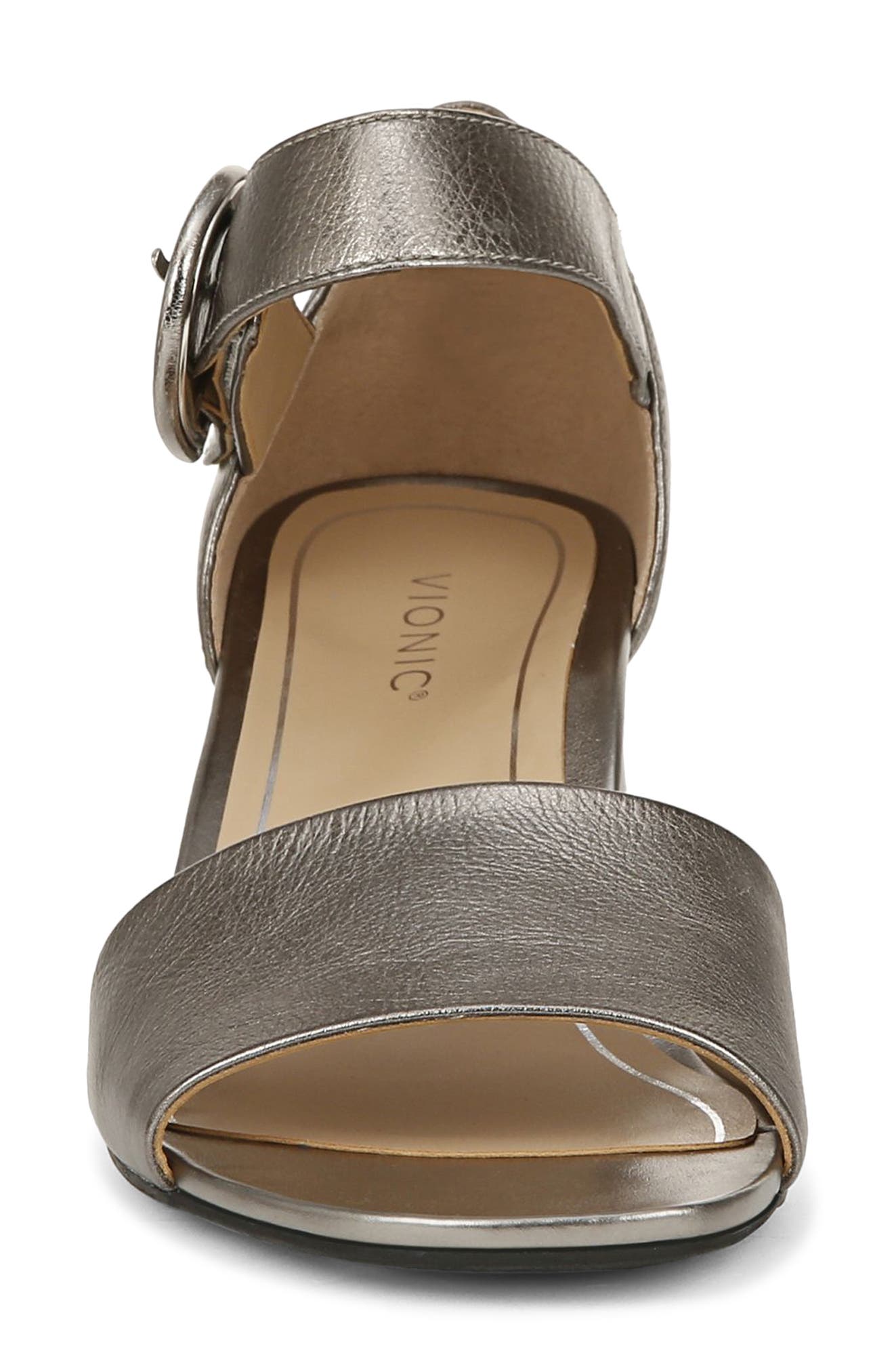 Chardonnay Block Heel Sandal, Alternate, color, PEWTER METALLIC LTHR