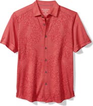 Tommy Bahama Palm Coast Cascade Vines IslandZone® Performance Short Sleeve Knit Button-Up Shirt