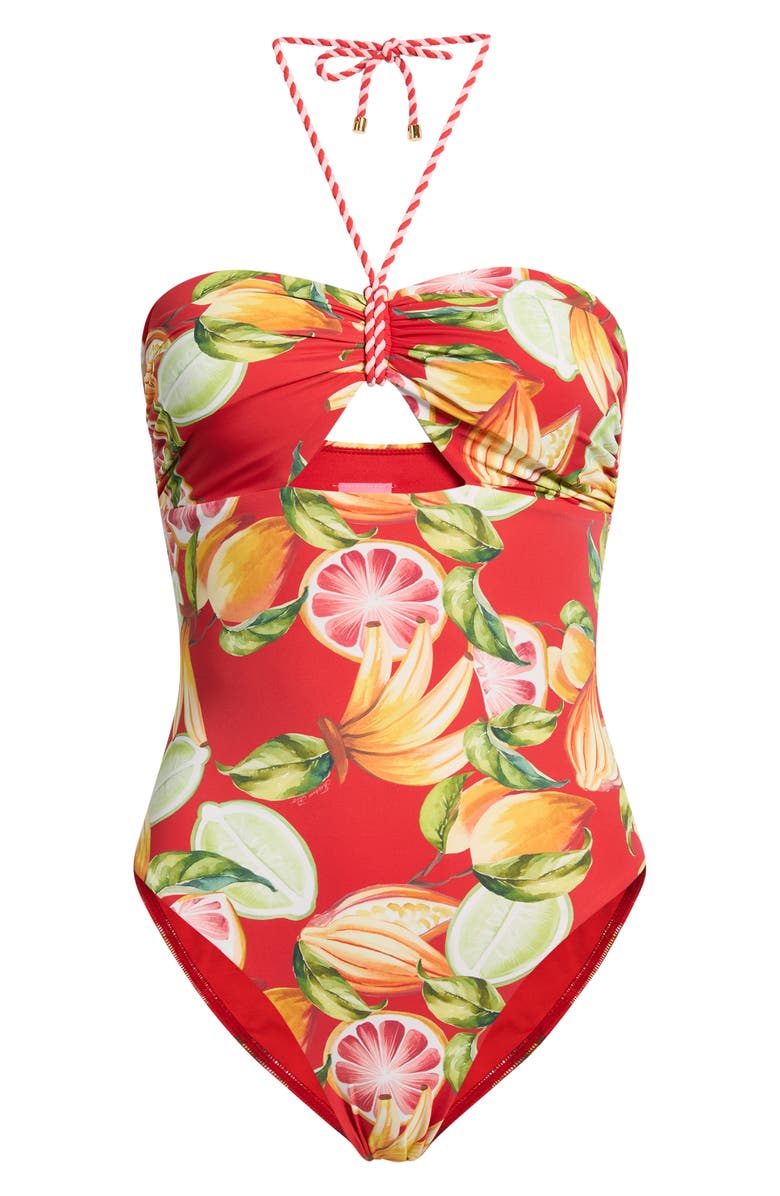 FARM Rio Fruit Print One-Piece Swimsuit, Alternate, color, Red