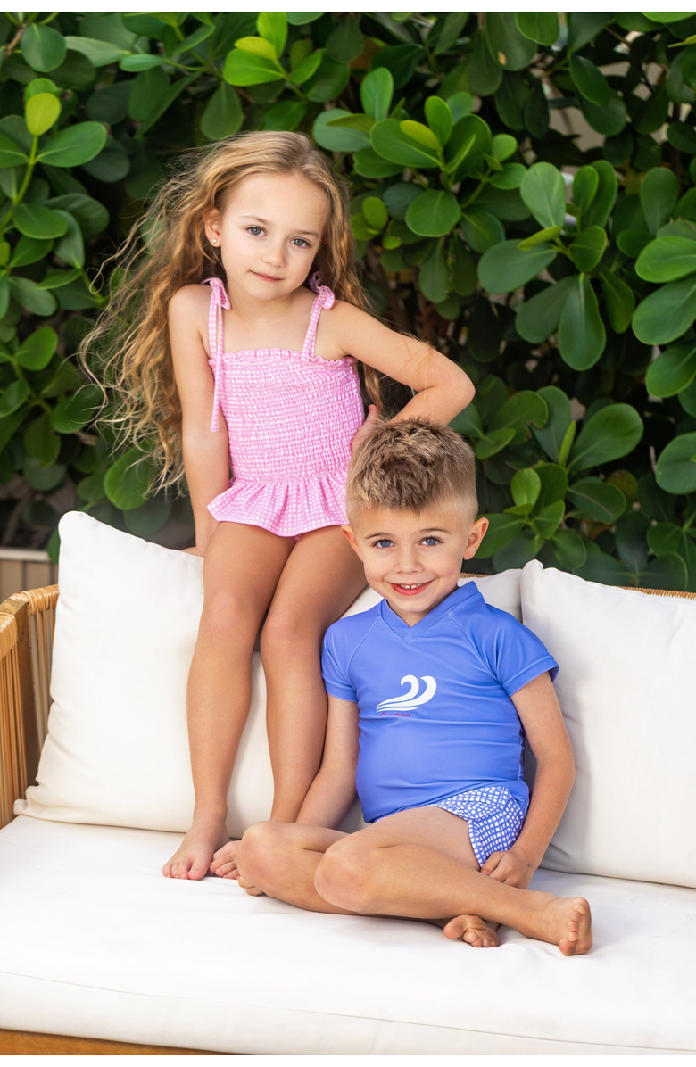 NoggiWear Gingham Swim Pants, Alternate, color, Blue