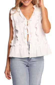 Petal & Pup Athena Ruffle Tie Front Cotton Tank