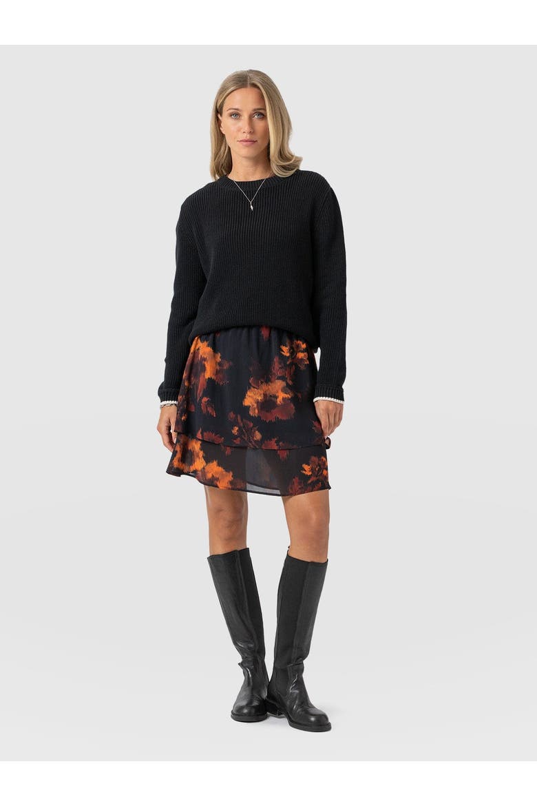 Etta Mini Layered Skirt, Main, color, Autumn Floral